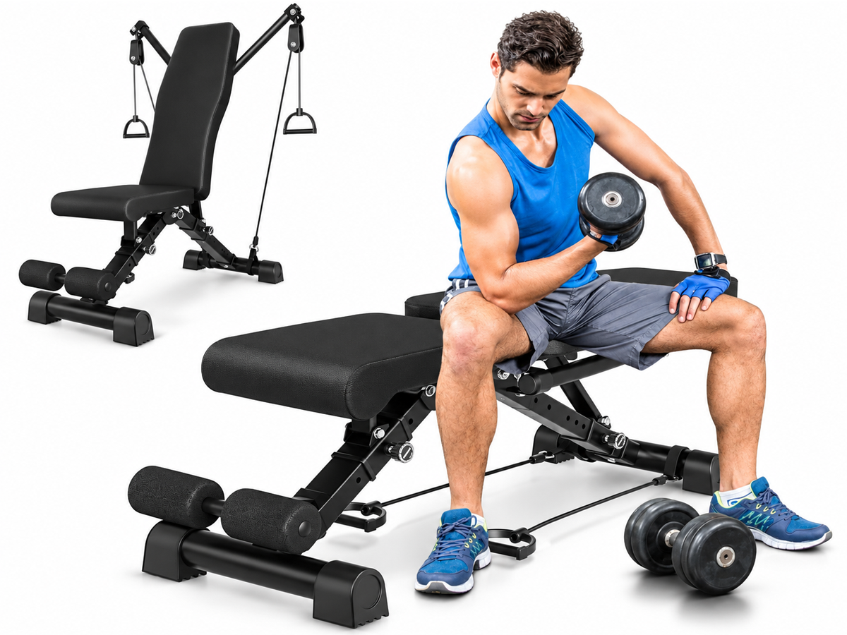 Adjustable Weight Bench Foldable Home Gym Strength Training Bench