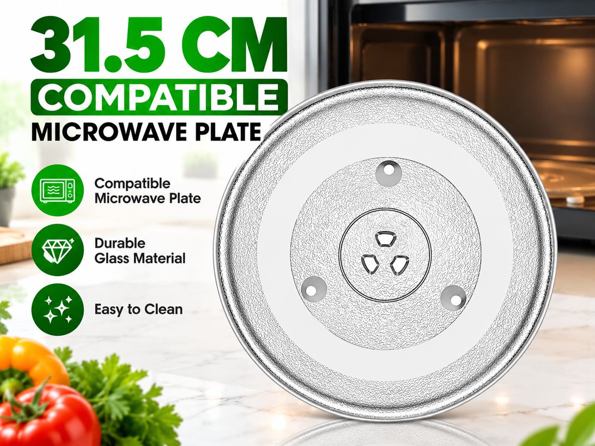 Microwave Plate 31.5 cm Universal Glass Turntable