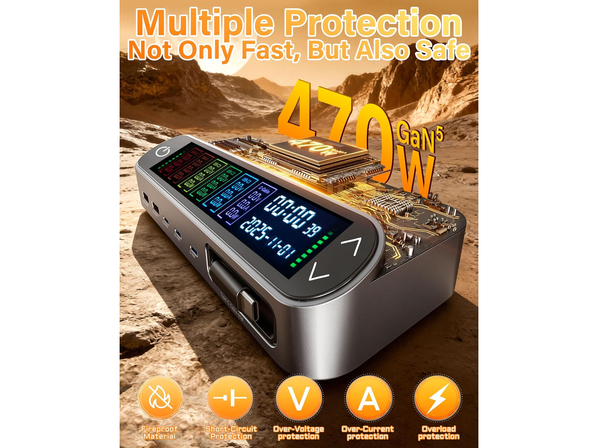 470W USB C Charging Station GaN Fast Charger