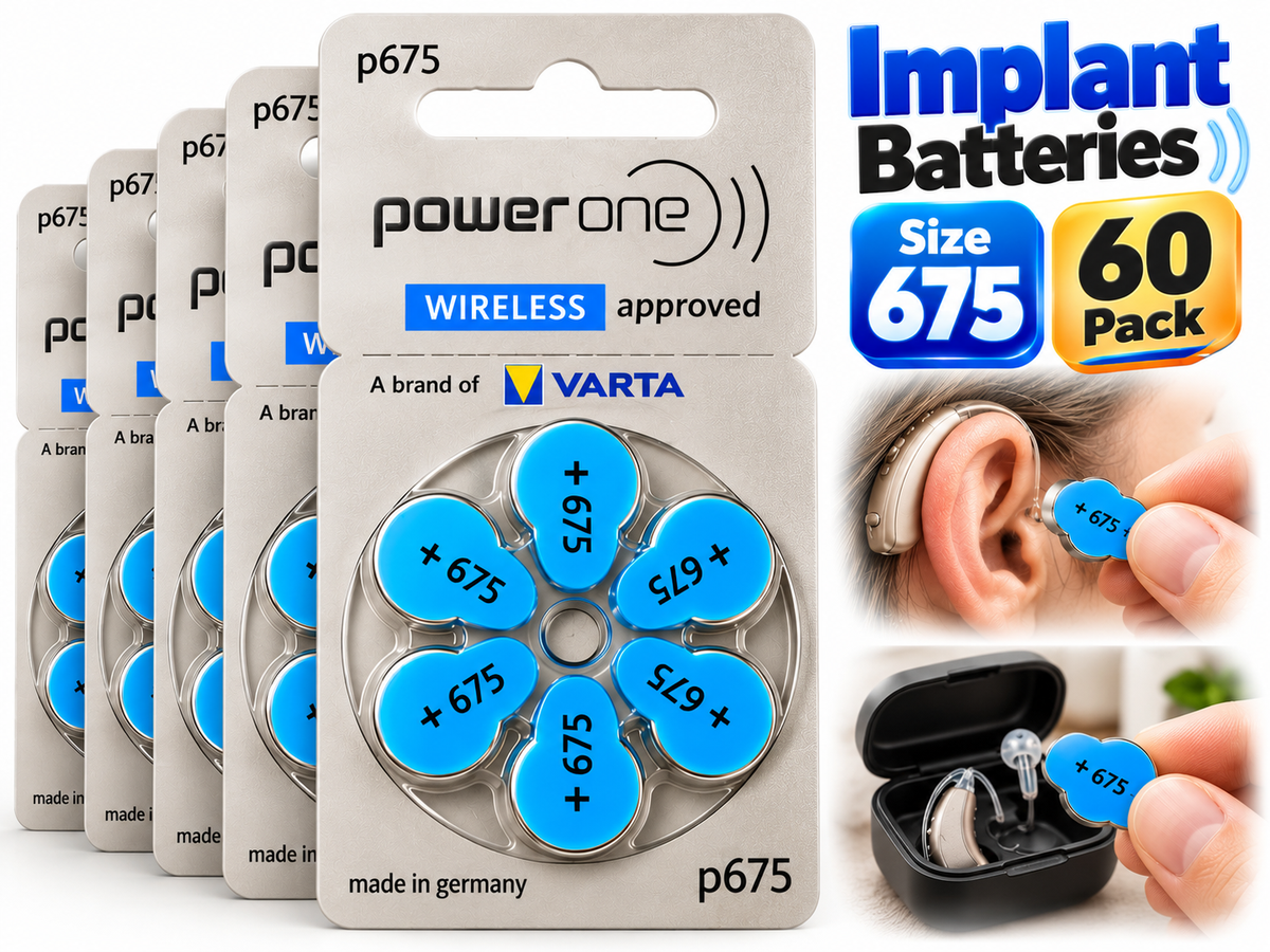 Hearing Aid Batteries P675 Power One