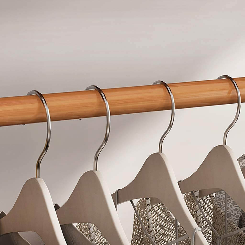 Freestanding Coat Clothing Garment Rack with Storage Shelf, 5-Tier Clothes Organizer Shelf with Shoe Rack for Household Retail