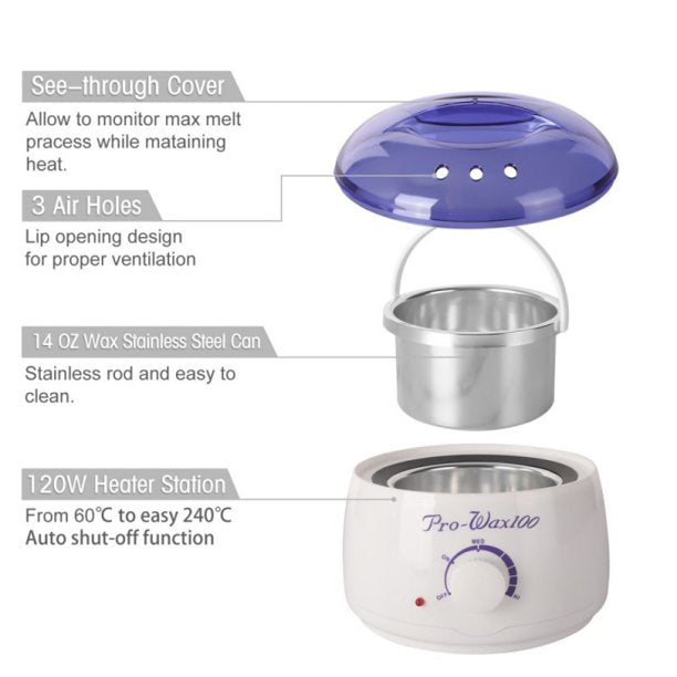 Wax Machine Wax Warmer Kit Hair Remover with Wax Beans