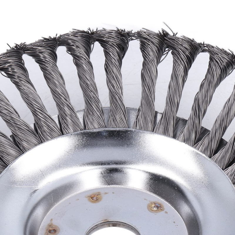 Twisted Wire Wheel - 8-Inch Brush Cutter Head for Angle Grinders