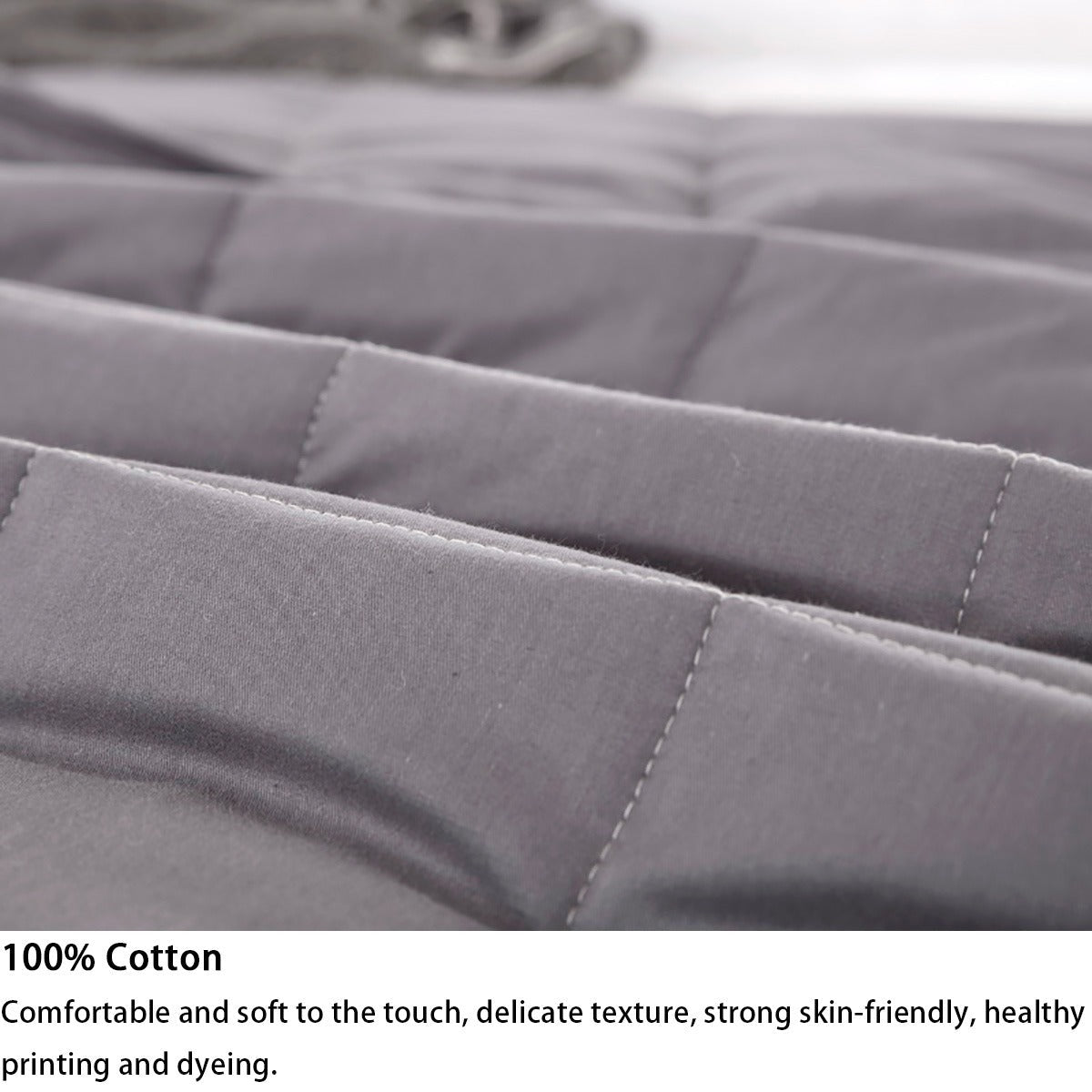 Premium Weighted Blanket for Bed - Cotton Blanket for Deep Sleep & Relaxation Aid