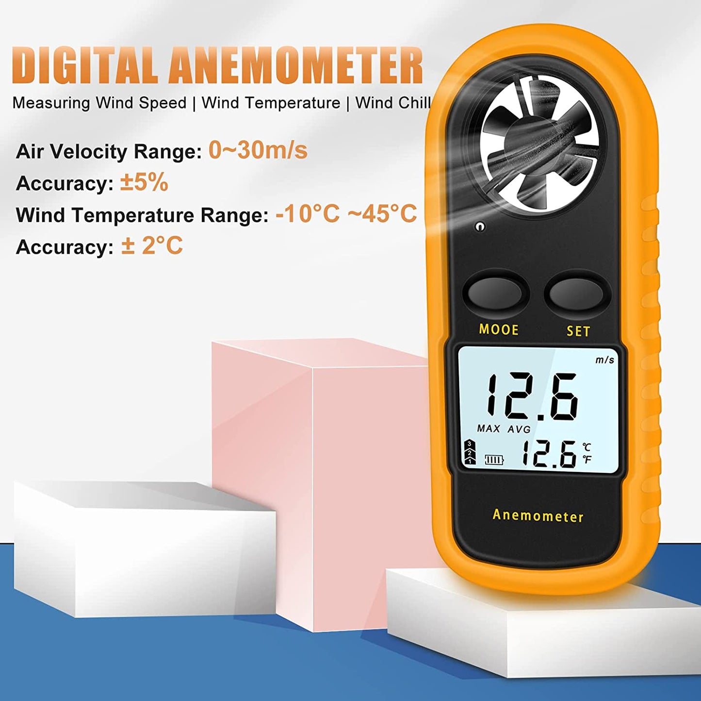 Wind Speed Meter Anemometer Digital Wind Speed Meter