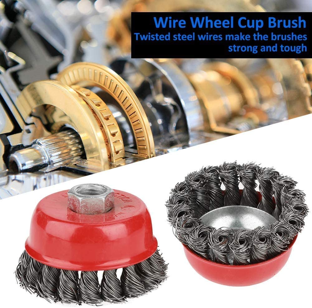 Wire Cup Brush – 75mm & 100mm Wire Cup Brush Set M14