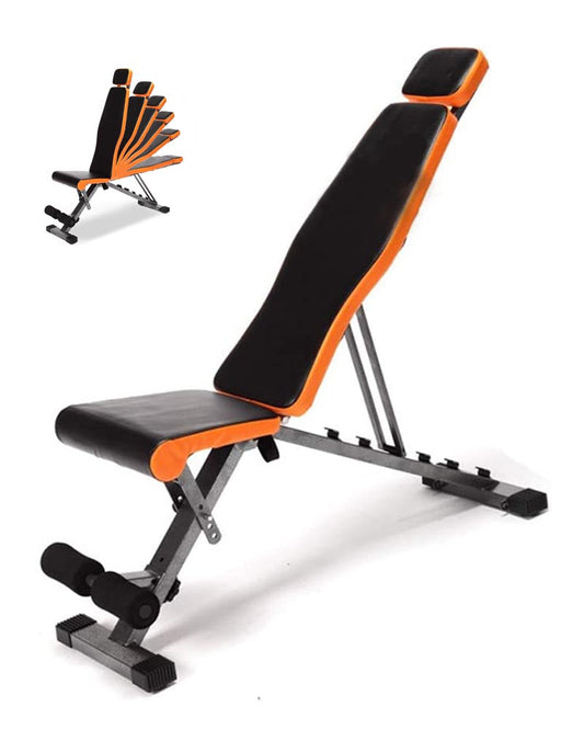 Exercise Bench Workout Bench – Adjustable Seat, 200 Kg Capacity, Folding, Flat/Incline/Decline Positions