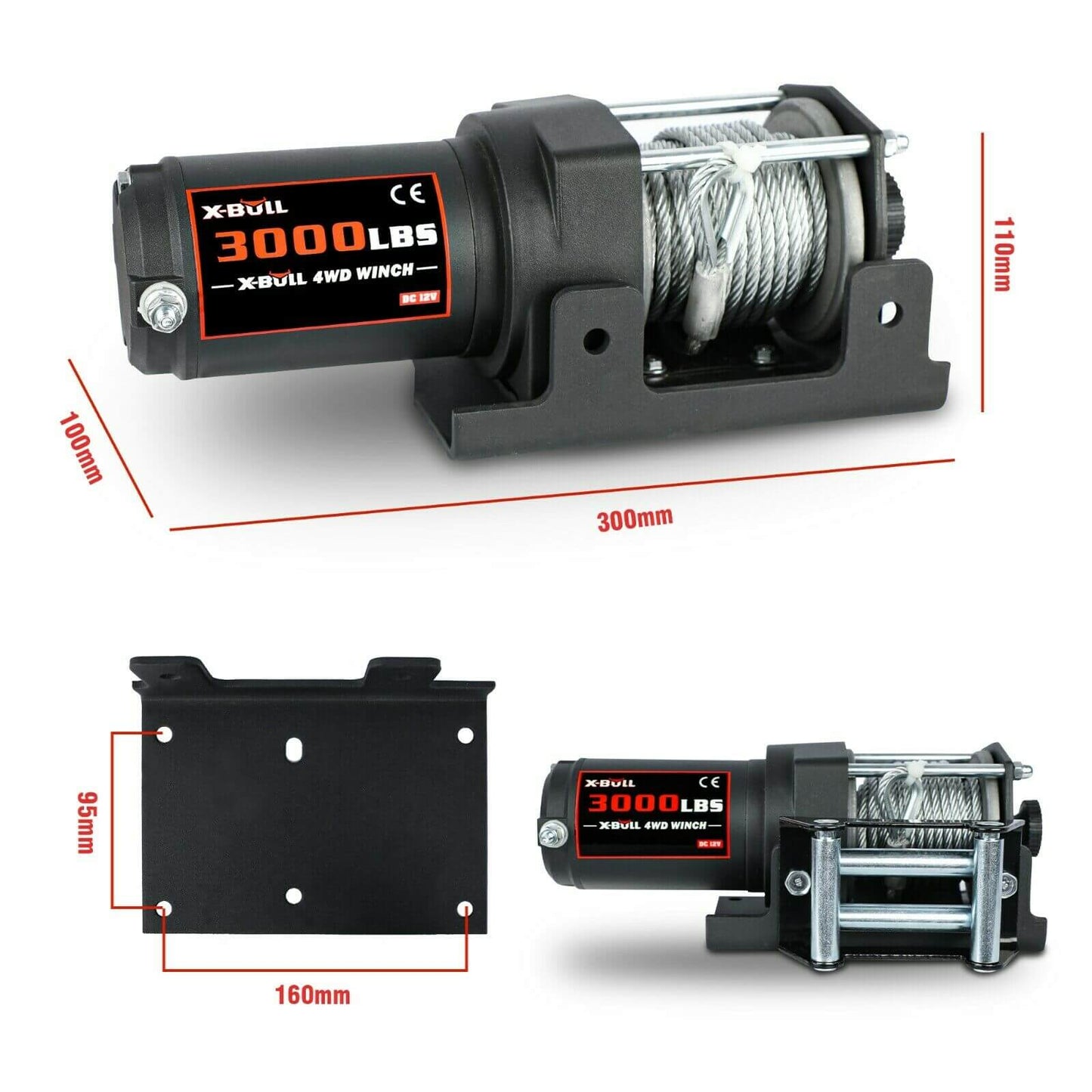 Electric Winch 3000LBS