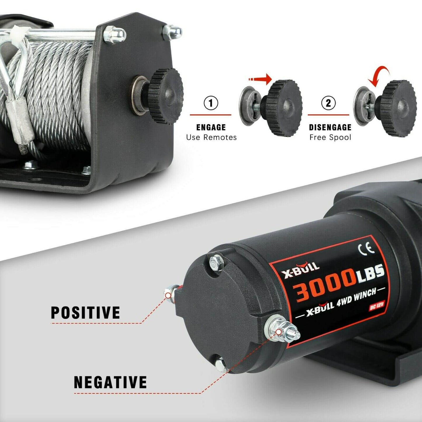 Electric Winch 3000LBS
