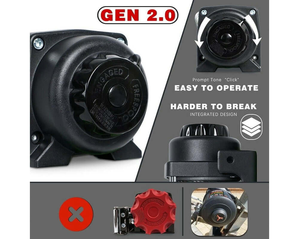 X Bull Electric Winch 4500LBS 2041KG 12V Steel Cable Wireless Remote ATV 4WD