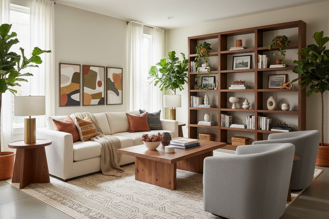 living room with furniture