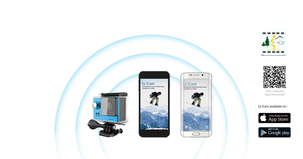 Action Camera 1080P Full HD - Waterproof Action Camera with WiFi, 16MP Lens & 30m Dive Depth