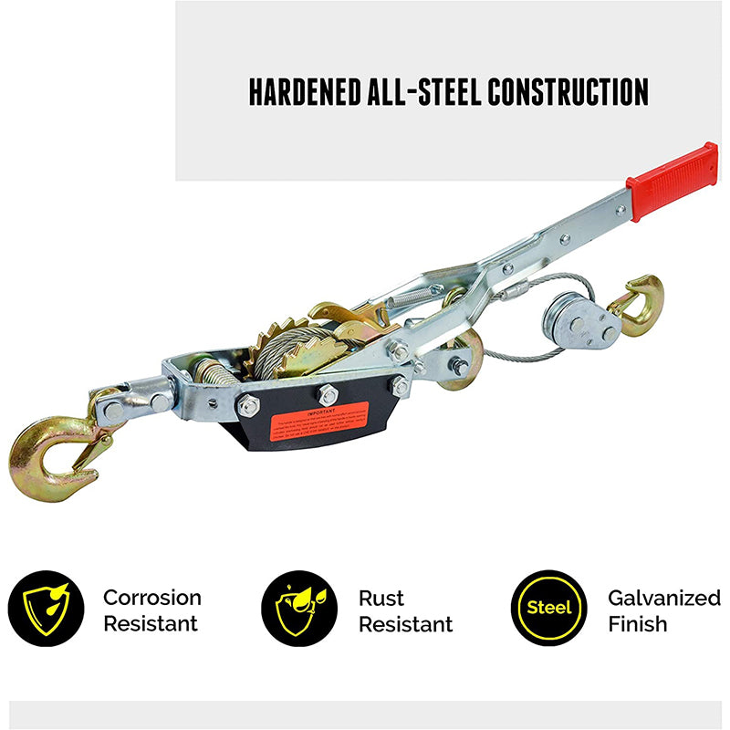 Cable Winch Wire Power Puller 2T / 4000lb