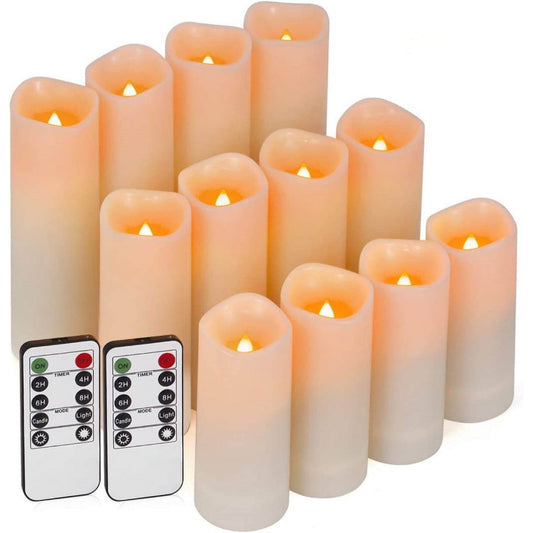 12PCS Flameless Candles Battery Operated With Remote