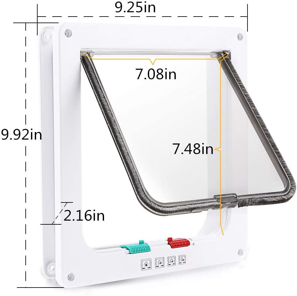 Pet Cat Dog Safe Security Flap Locking Door
