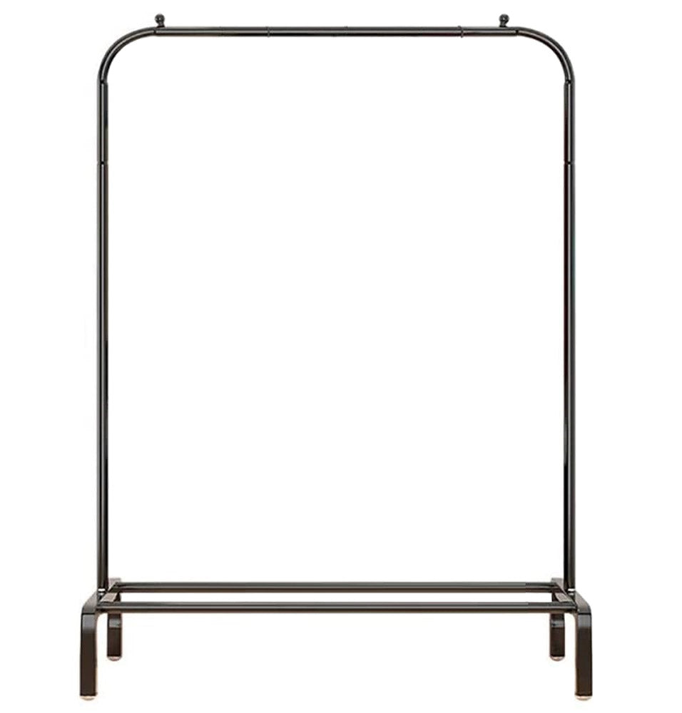 Modern Minimalist Heavy Duty Metal Clothes Rail Stand with Storage Shelf