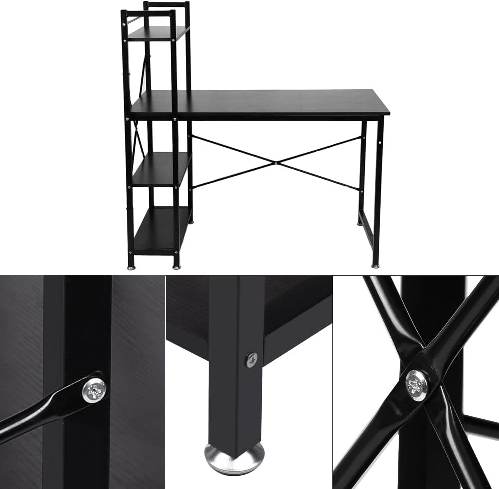 Premium Computer Desk with Bookshelf