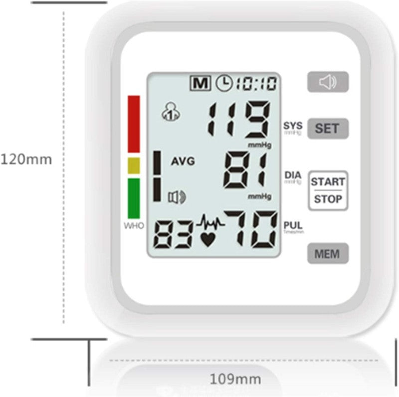 Blood Pressure Monitor Automatic Upper Arm BP Machine with Larger Cuff
