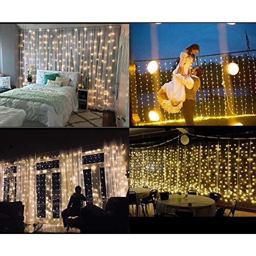 Curtain Lights LED Curtain Lights 3M x 3M Warm White for Window Decor