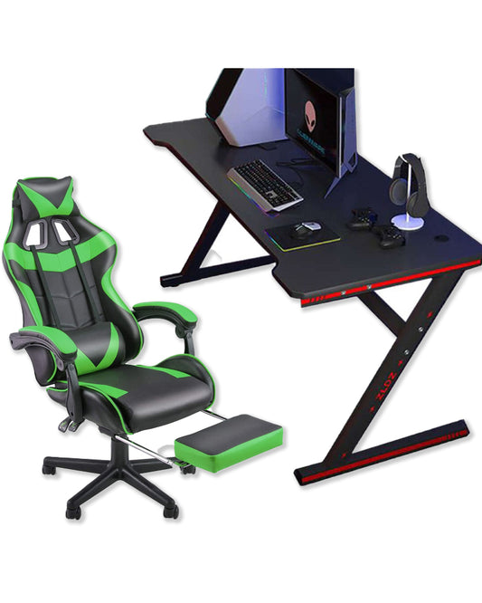 Gaming Chair Racing Chair + Desk