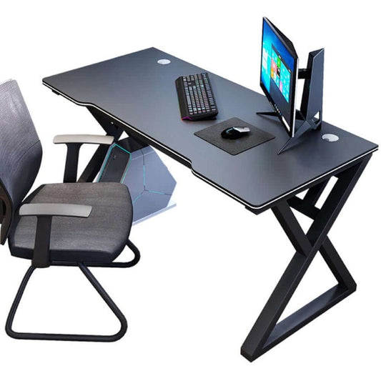 Gaming Desk – Large X-Shaped Computer Desk with Mouse Pad (120 cm)