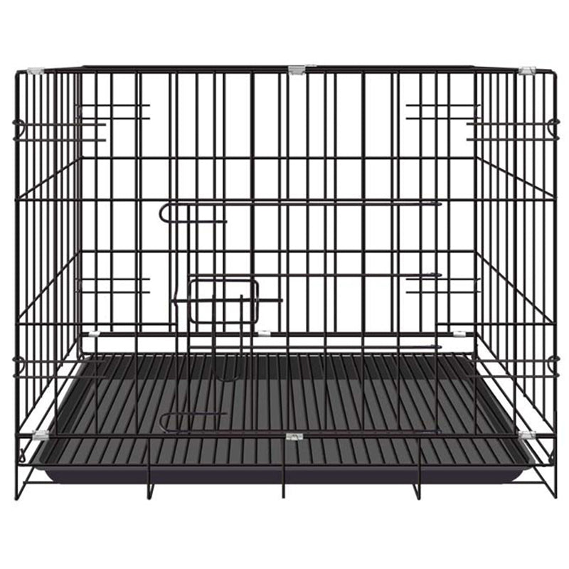 Dog Cage Crate Kennel Metal Pet Playpen Portable with Tray