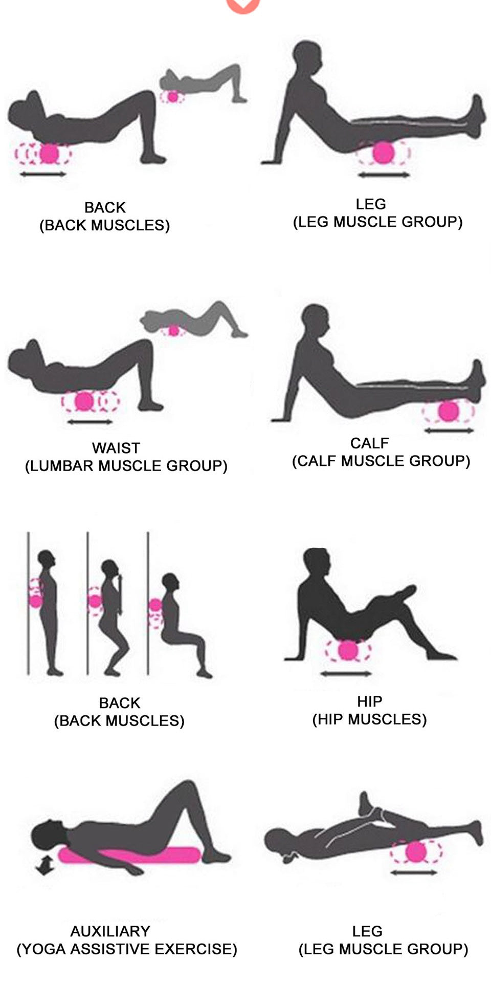 Foam Roller Yoga Roller Deep Tissue Muscle Massage Pain Relieves