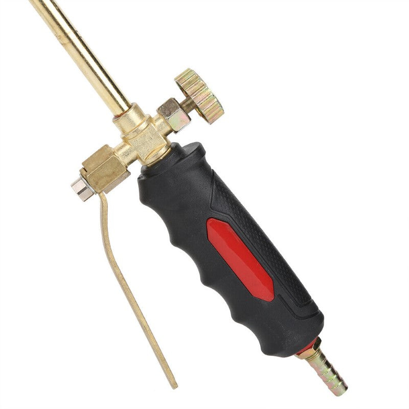 Gas Torch Handle with Thicken Liquefied Coal Gas - Double-Open Design, Iron Brass Plating, for Multiple Applications