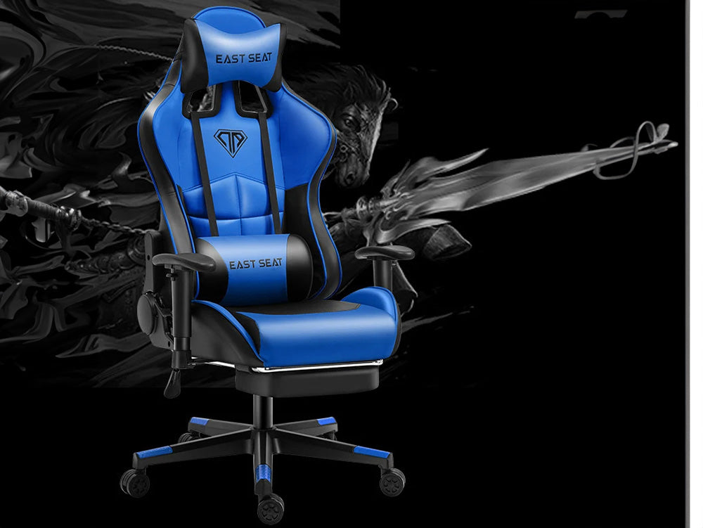 Ergonomic Gaming Chair Experience Gaming in Ultimate Comfort and Style with Our Blue Multi-Functional Gaming Chair