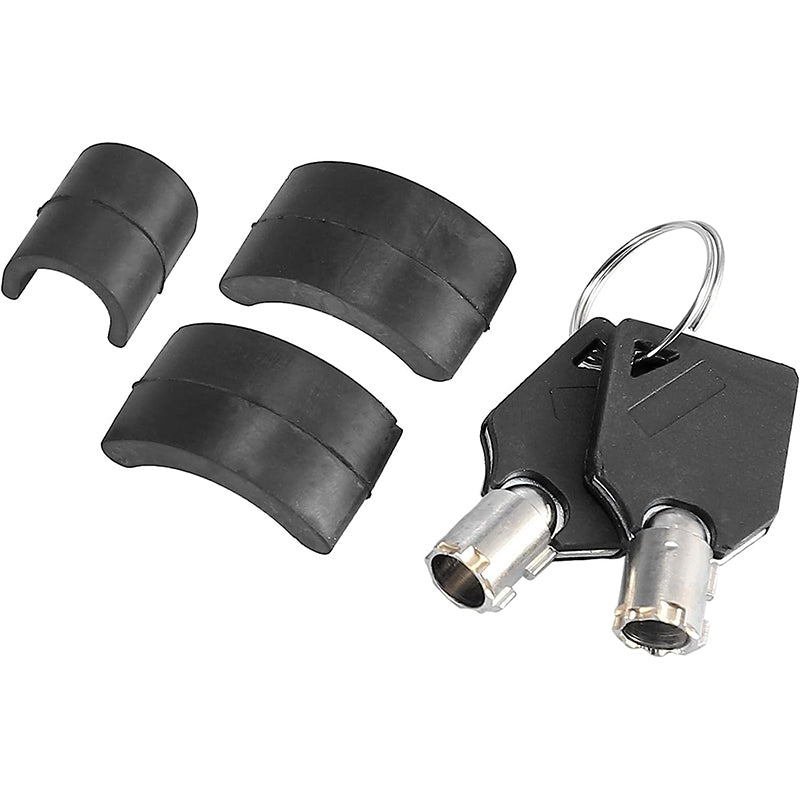 Motorcycle Anti-Theft Lock CNC Aluminium Alloy with 2 Keys - Front Brake Handlebar Lock for Motorcycles, ATVs, and Scooters - Black