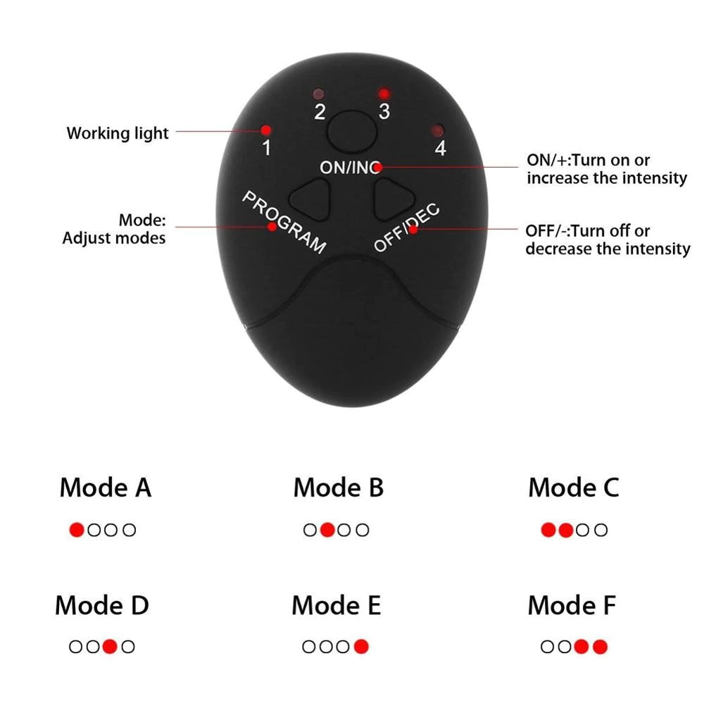 EMS Hip Trainer Muscle Stimulator - Wireless ABS Buttocks Massager with Electric Vibration for Body Slimming Gluteal Muscle Toning