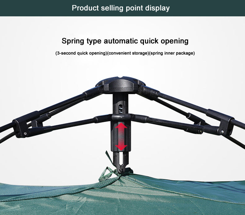 Outdoor Pop-Up Camping Tent - Automatic Waterproof Family Tent for 3-4 People