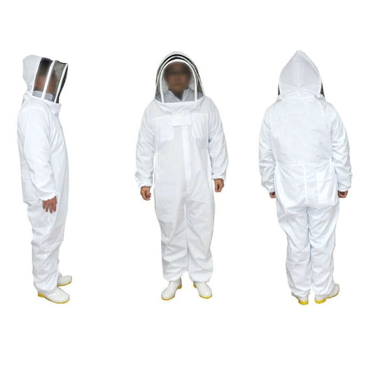 Full Body Beekeeping Suit Hooded Veil Bee Farm Clothing XXL