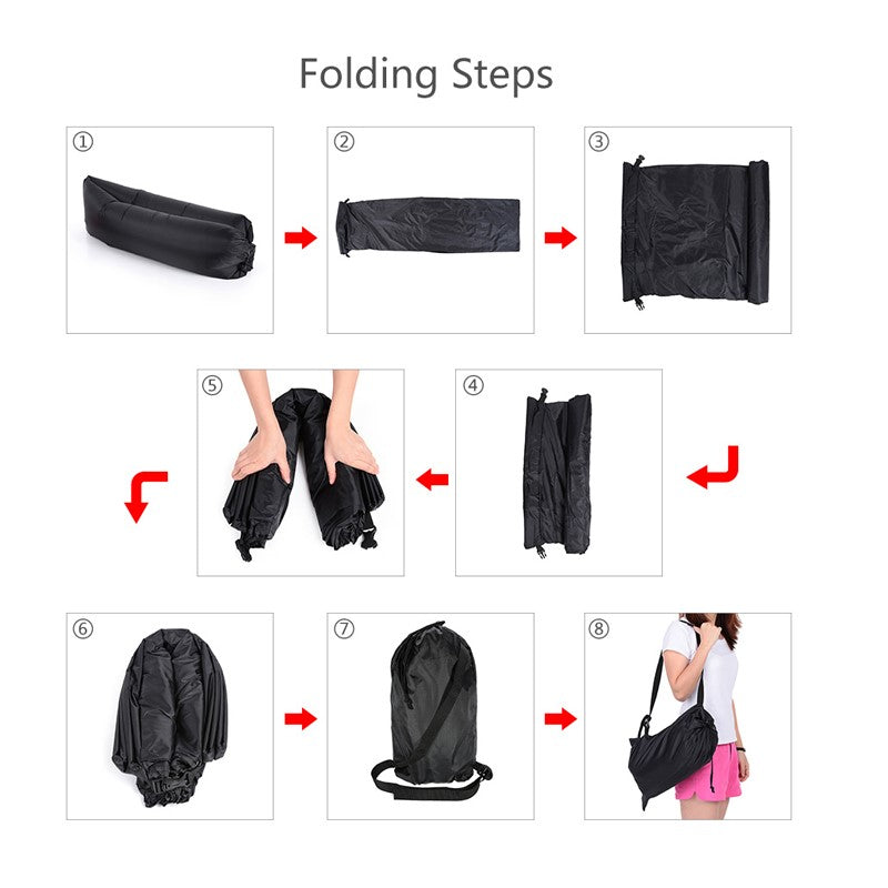 Hammock swing Chair Inflatable Black Air Sofa