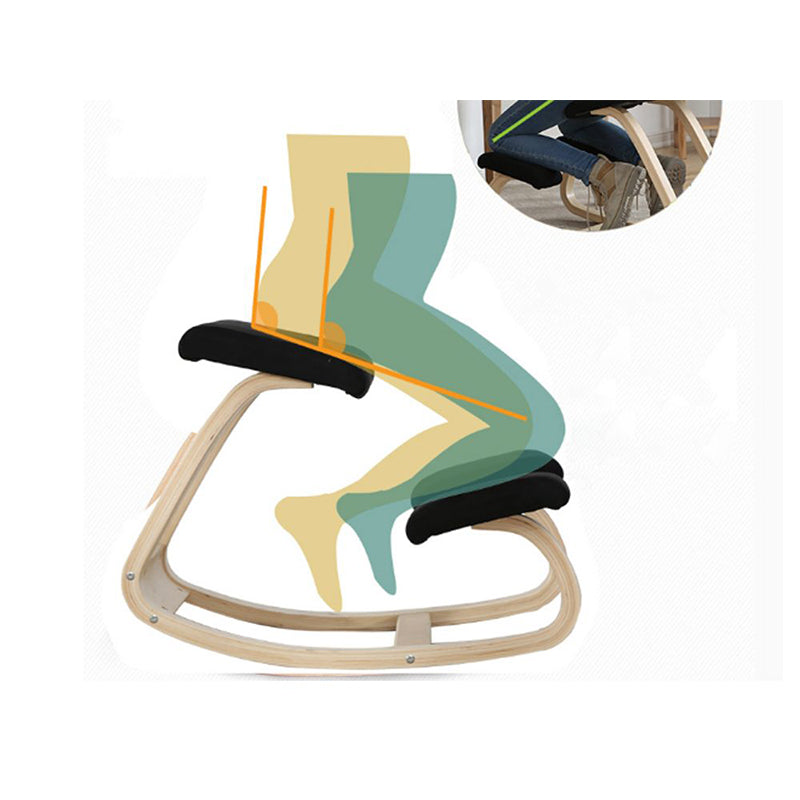 Ergonomic Kneeling Chair – Beech Wood Frame, Comfortable Posture Correcting Chair for Desk and Office