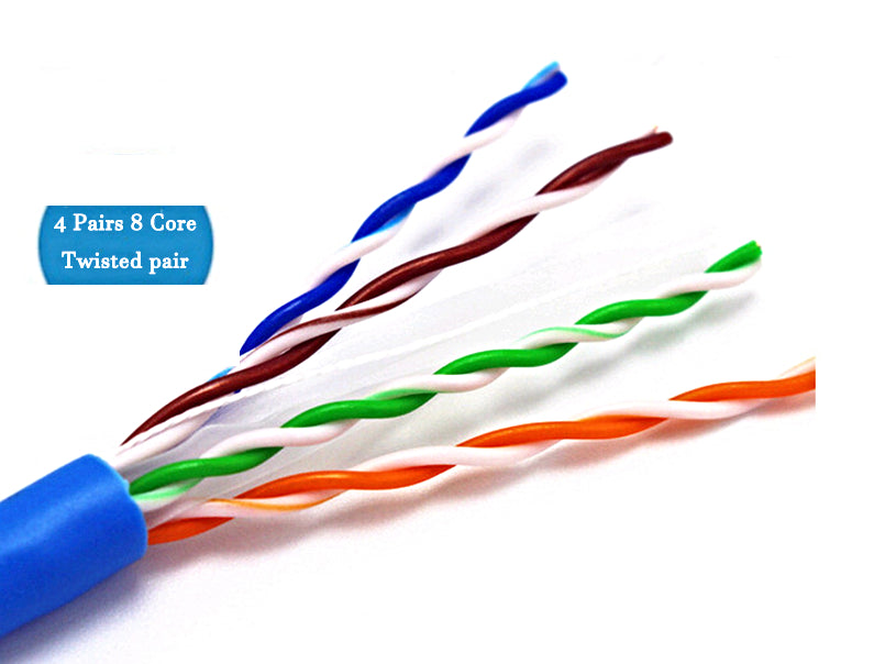 LAN Cable 10M Cat5e - High-Speed LAN Cable with RJ45 Connectors for Internet, Audio & Video (Blue)