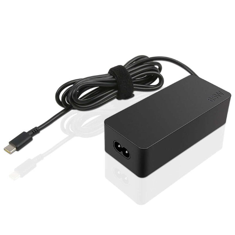 Replacement Lenovo Power Adapter (65W) - USB Type-C, Indoor AC Power Supply for ThinkPad Laptops