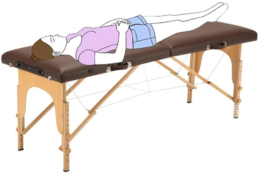 Portable Massage Table Height Adjustable Beech Wood Black