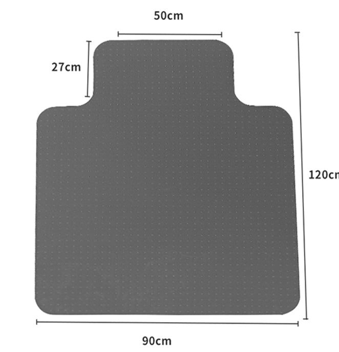 Plastic Anti-Slip Office Chair Mat 120cm for Hard Floors
