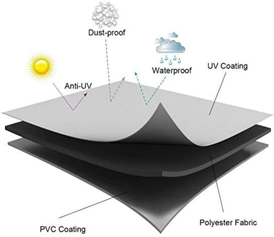 Waterproof 4-Seat Sofa Cover – Breathable, UV Resistant, Oxford Material Furniture Protector for Outdoor Use – 170x94x70CM (Black)