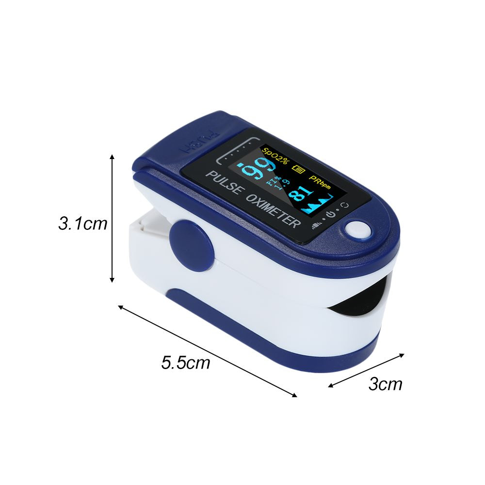 Digital Fingertip Pulse Oximeter - Instant Read Health Monitoring, Blood Oxygen Meter, Heart Rate Monitor with LED Display