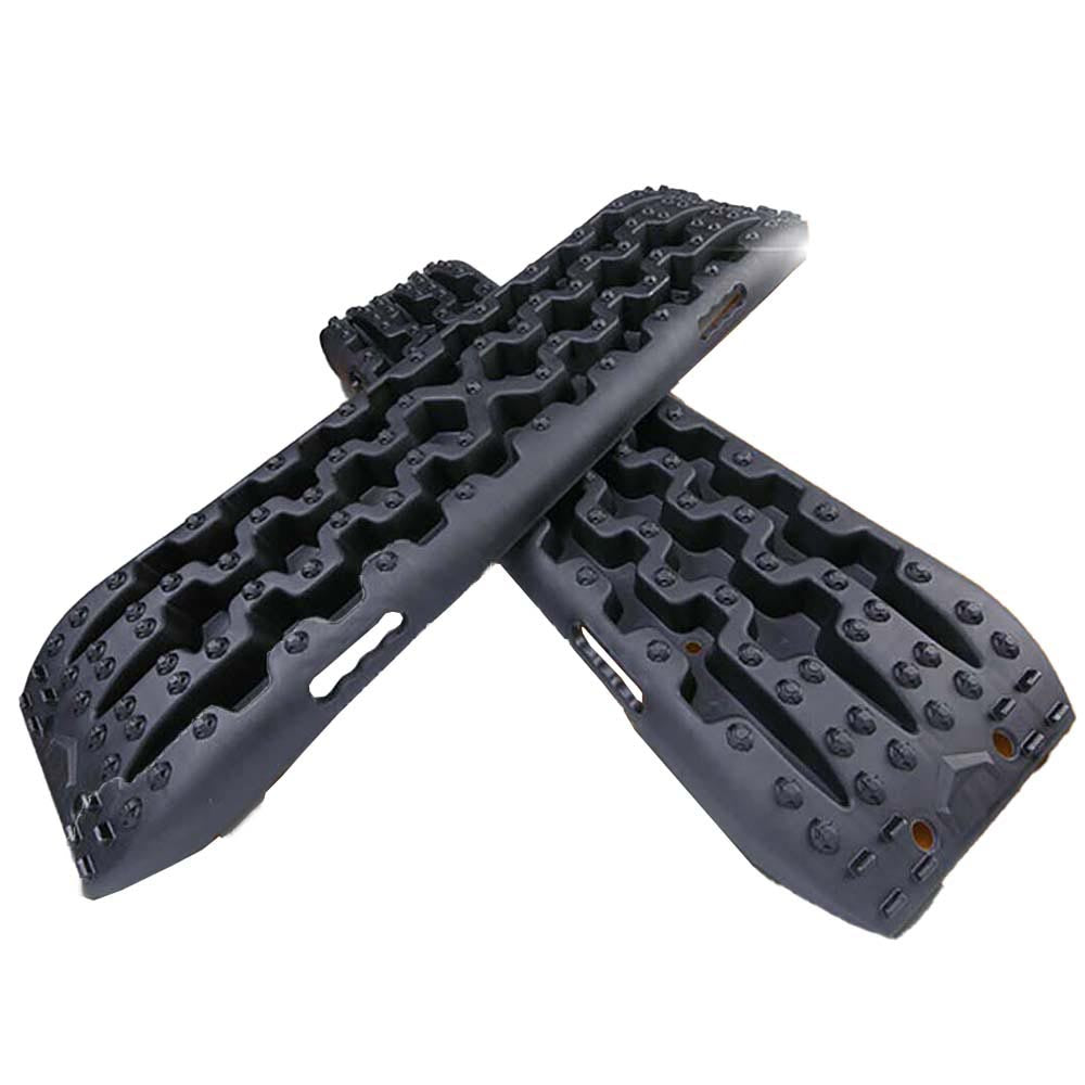 X-BULL Recovery Tracks – Heavy Duty 4WD Tire Ladder for Sand Mud Snow Black