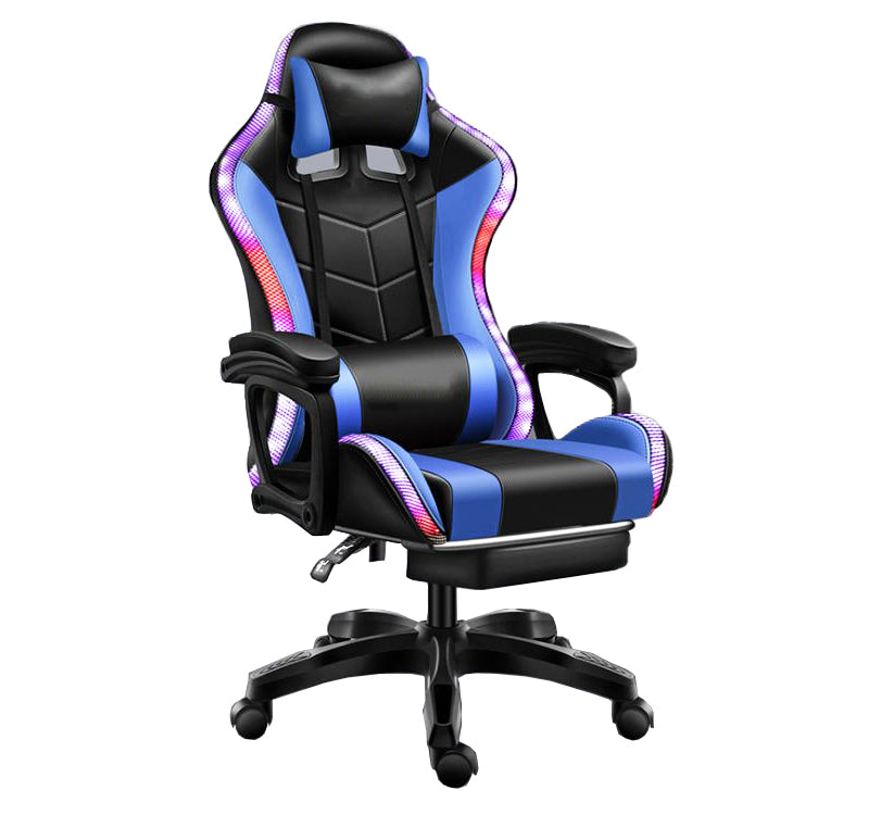 Gaming Chair with RGB Lights – Ergonomic Gaming Chair with Footrest & Speakers
