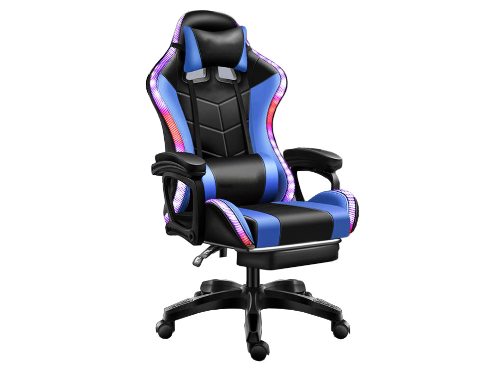 Gaming Chair with RGB Lights – Ergonomic Gaming Chair with Footrest & Speakers