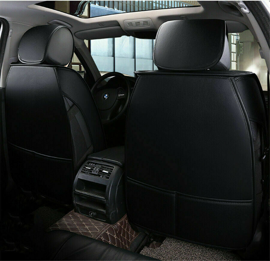 Car Seat Cover – PU Leather Car Seat Cover for 5 Seats Black
