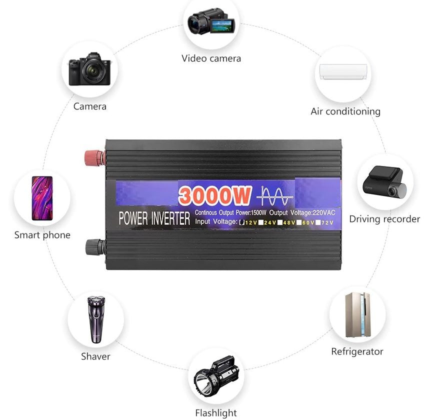 Pure Sine wave Inverter 3000W 12V to 230V