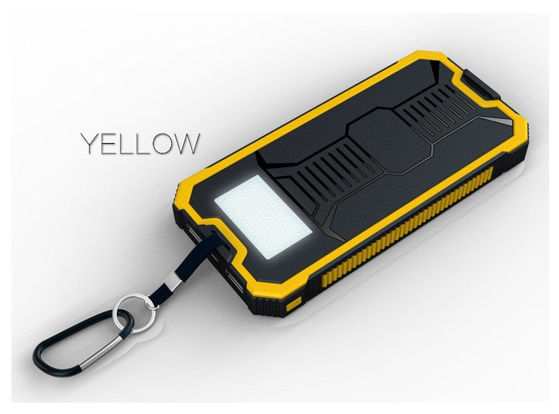 Solar Charger Power Bank 20000mAh Waterproof Dual USB Portable Backup Battery