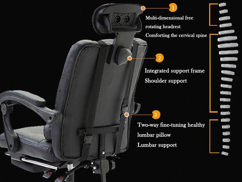 Office Chair with Footrest - Ergonomic Office Chair for Work & Gaming