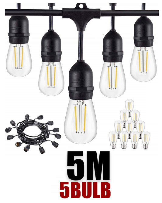 Festoon Lights Outdoor LED Festoon Lights 5M Patio String Set