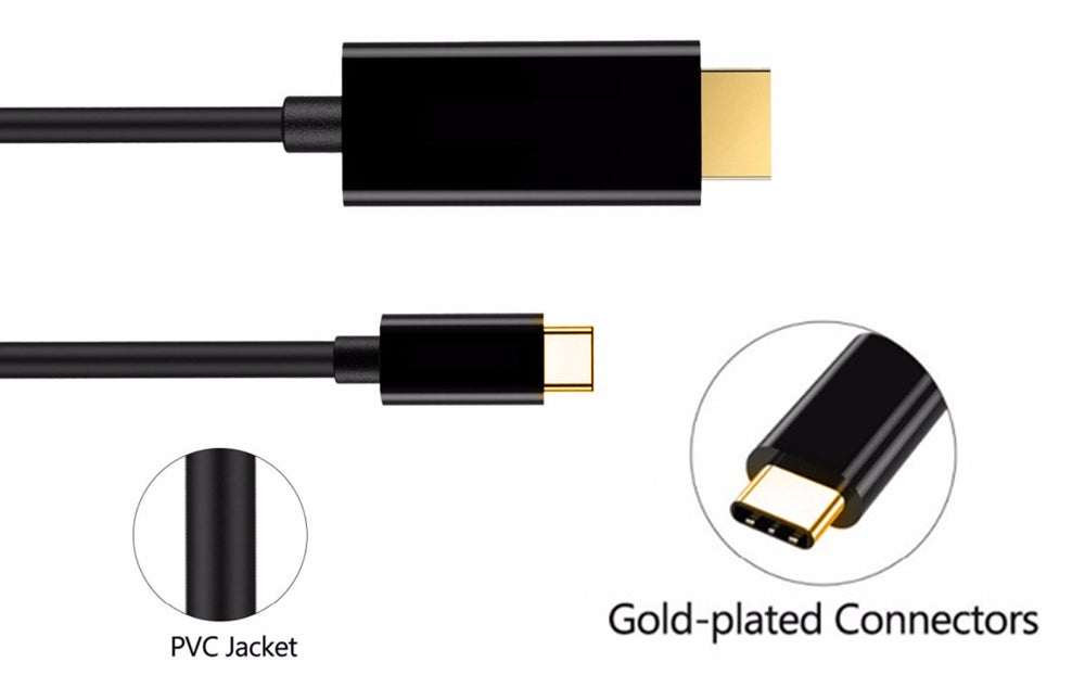 USB C to HDMI Cable 4K - USB C to HDMI Adapter 1.8m for MacBook & Thunderbolt 3 Devices